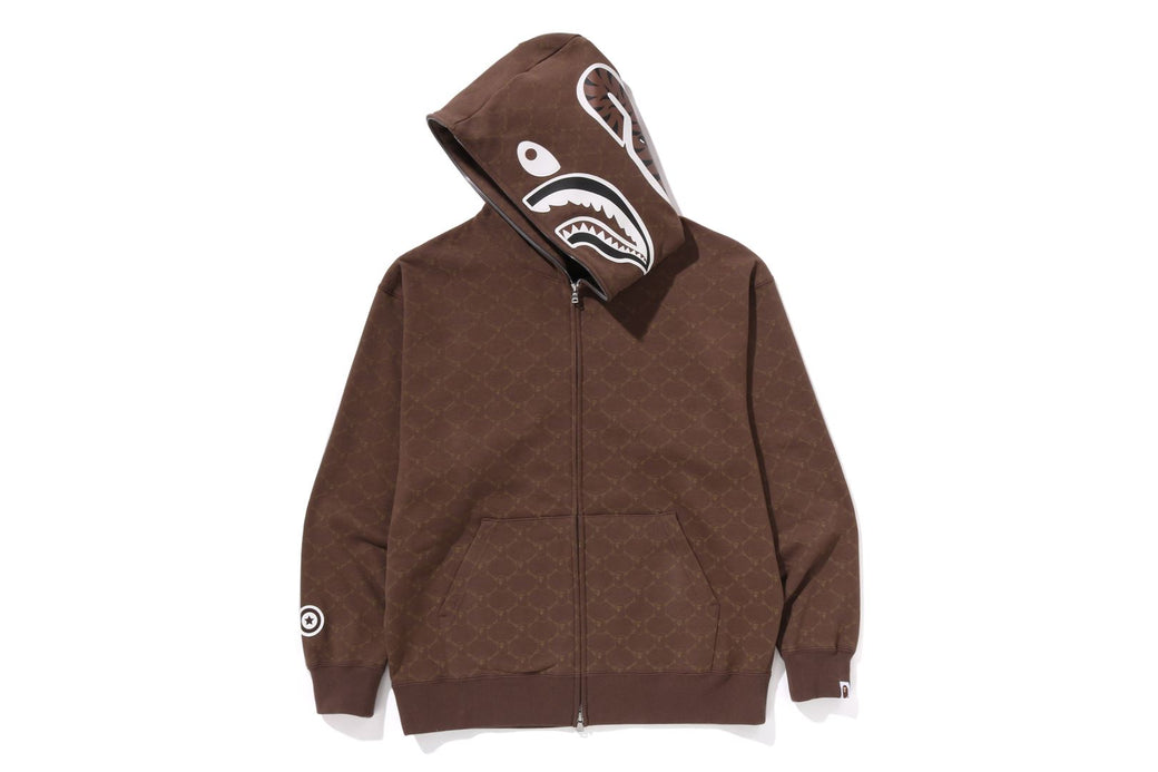 COLLEGE MONOGRAM RELAXED FIT SHARK FULL ZIP HOODIE | bape.com