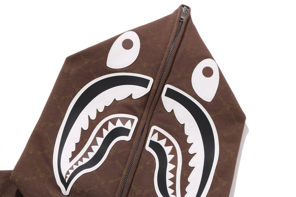 COLLEGE MONOGRAM RELAXED FIT SHARK FULL ZIP HOODIE | bape.com