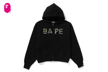 ABC CAMO CRYSTAL LOGO WIDE ZIP HOODIE