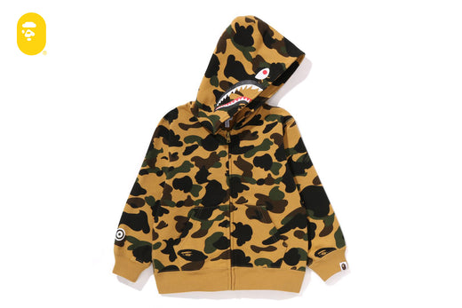 1ST CAMO PATCH PRINT SHARK ZIP HOODIE