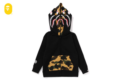 1ST CAMO SHARK ZIP DOUBLE HOODIE