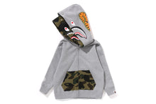 1ST CAMO SHARK ZIP DOUBLE HOODIE