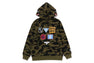 1ST CAMO PATCH PRINT SHARK ZIP HOODIE