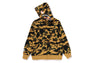 1ST CAMO PATCH PRINT SHARK ZIP HOODIE