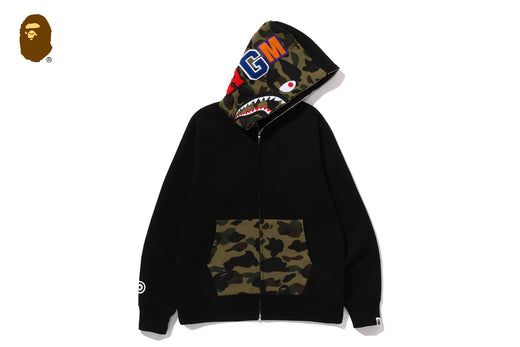 A BATHING BAPE 初期タグ ジップパーカー ジャケット L ブラック A BATHING APE® Ape Head Graffiti Shark Full Zip Hoodie | Bape