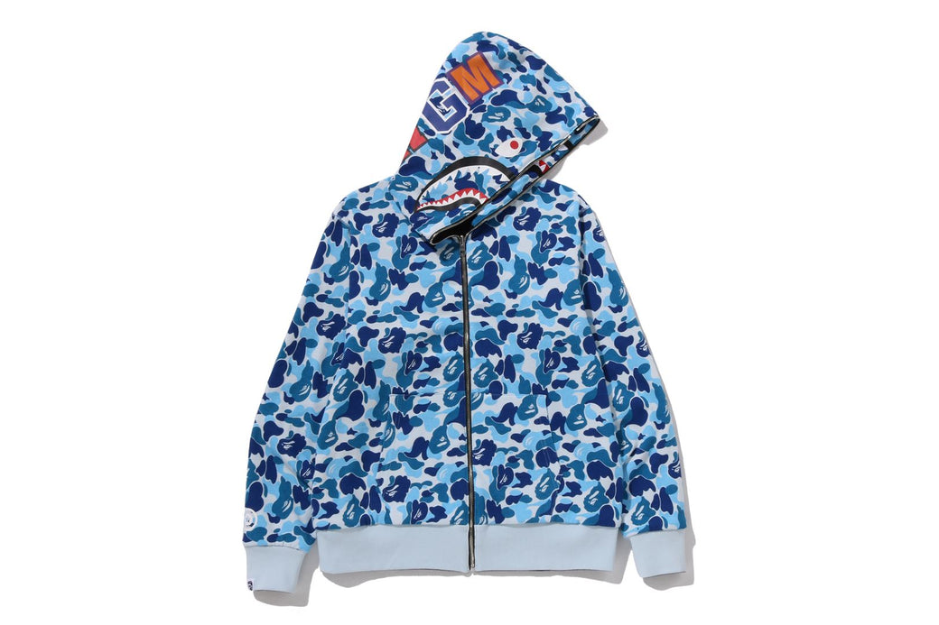 BAPE シャーク フルジップ XL 青カモ リバーシブル 美品 ABC CAMO REVERSIBLE SHARK FULL ZIP HOODIE | bape.com