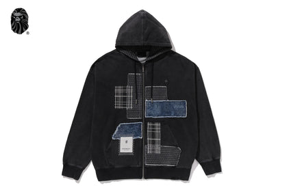 PATCHWORK ZIPPED HOODIE #1