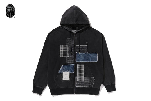 PATCHWORK ZIPPED HOODIE #1