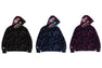 COLOR CAMO CROCHET RELAXED FIT SHARK FULL ZIP HOODIE