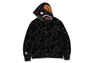 COLOR CAMO CROCHET RELAXED FIT SHARK FULL ZIP HOODIE