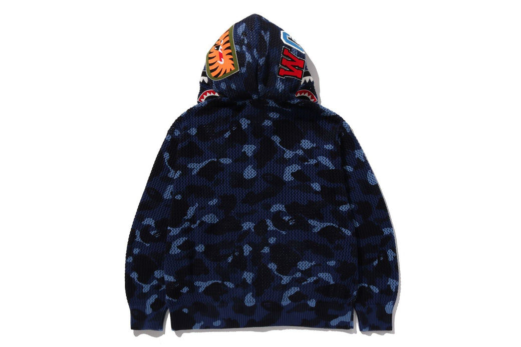 COLOR CAMO CROCHET RELAXED FIT SHARK FULL ZIP HOODIE | bape.com