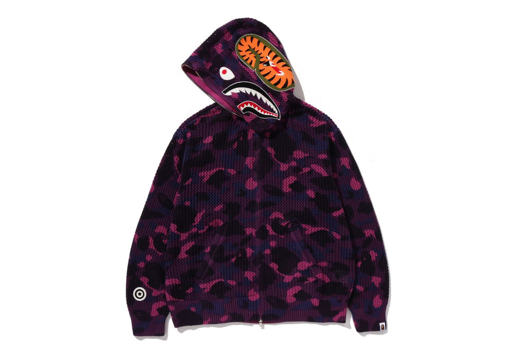 ジャケット・アウター BAPE COLOR CAMO SHARK HOODIE SHIRT COLOR CAMO CROCHET RELAXED FIT SHARK FULL ZIP HOODIE | bape.com