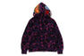 COLOR CAMO CROCHET RELAXED FIT SHARK FULL ZIP HOODIE