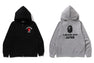 COLLEGE ONE POINT EMBROIDERY ZIP HOODIE