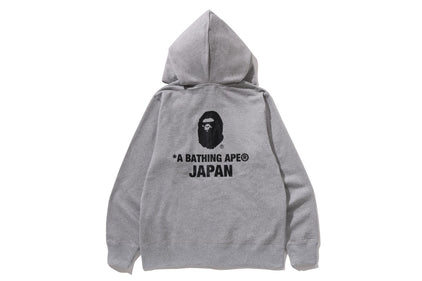 COLLEGE ONE POINT EMBROIDERY ZIP HOODIE