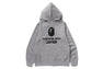 COLLEGE ONE POINT EMBROIDERY ZIP HOODIE