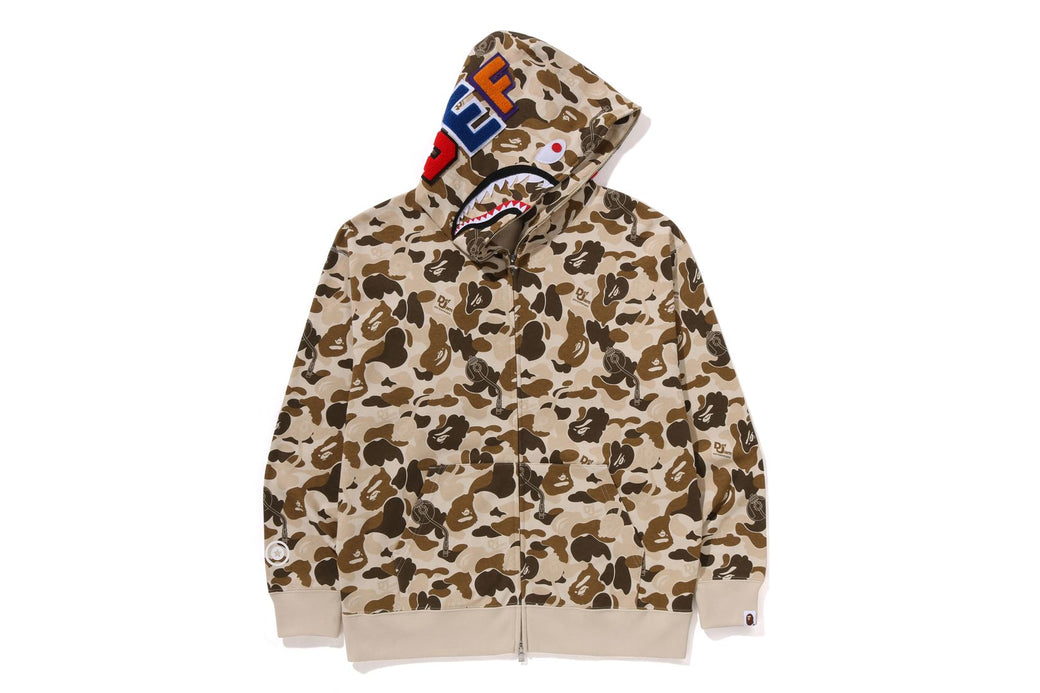 BAPE X DEF JAM 】CAMO SHARK RELAXED FIT FULL ZIP HOODIE | bape.com