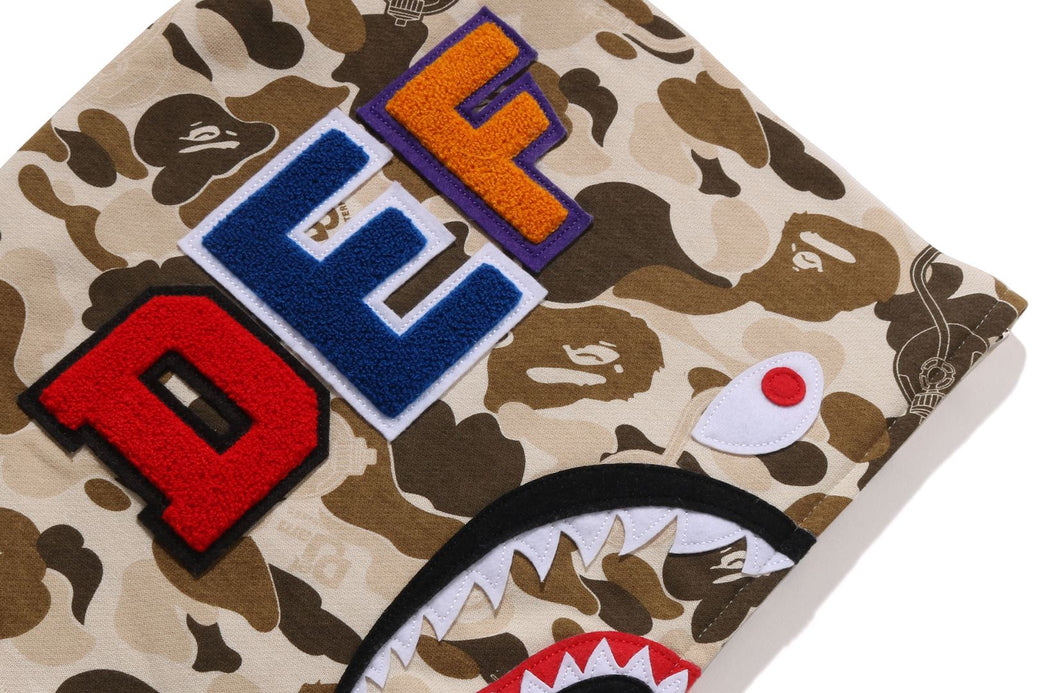BAPE X DEF JAM 】CAMO SHARK RELAXED FIT FULL ZIP HOODIE | bape.com