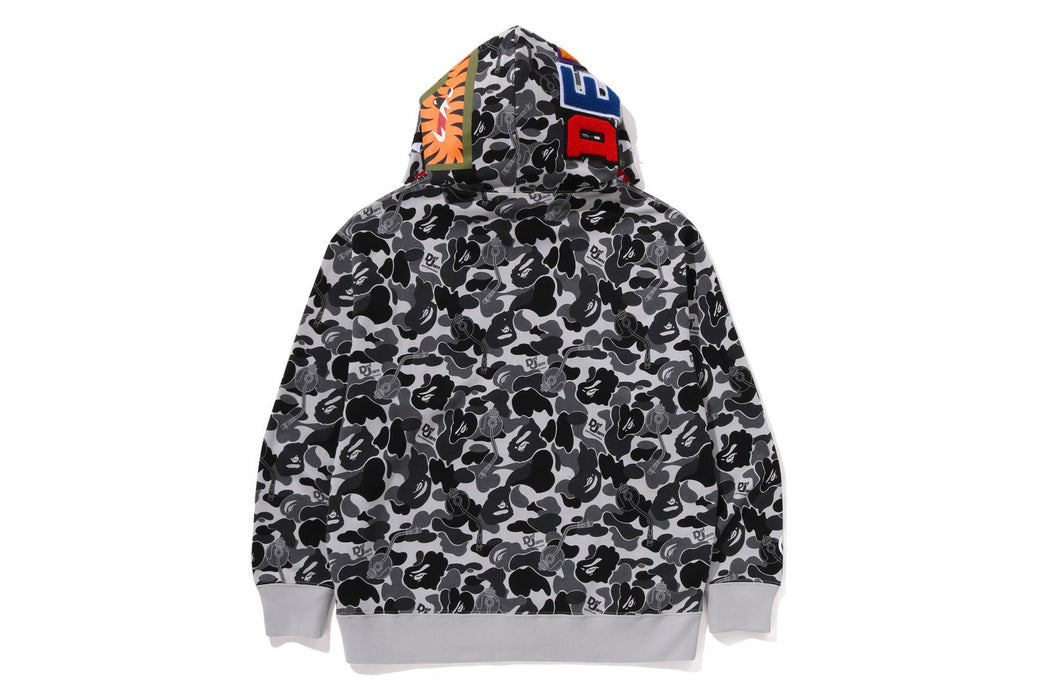 BAPE X DEF JAM 】CAMO SHARK RELAXED FIT FULL ZIP HOODIE | bape.com