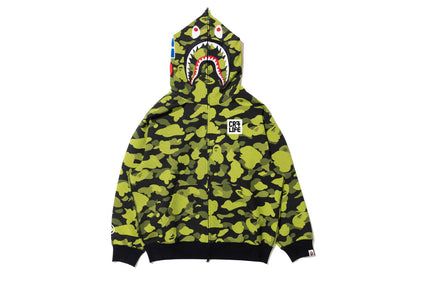 【 BAPE X CR7 LIFE 】LOGO RELAXED FIT SHARK FULL ZIP HOODIE #1
