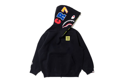 【 BAPE X CR7 】LIFE LOGO RELAXED FIT SHARK FULL ZIP HOODIE #2