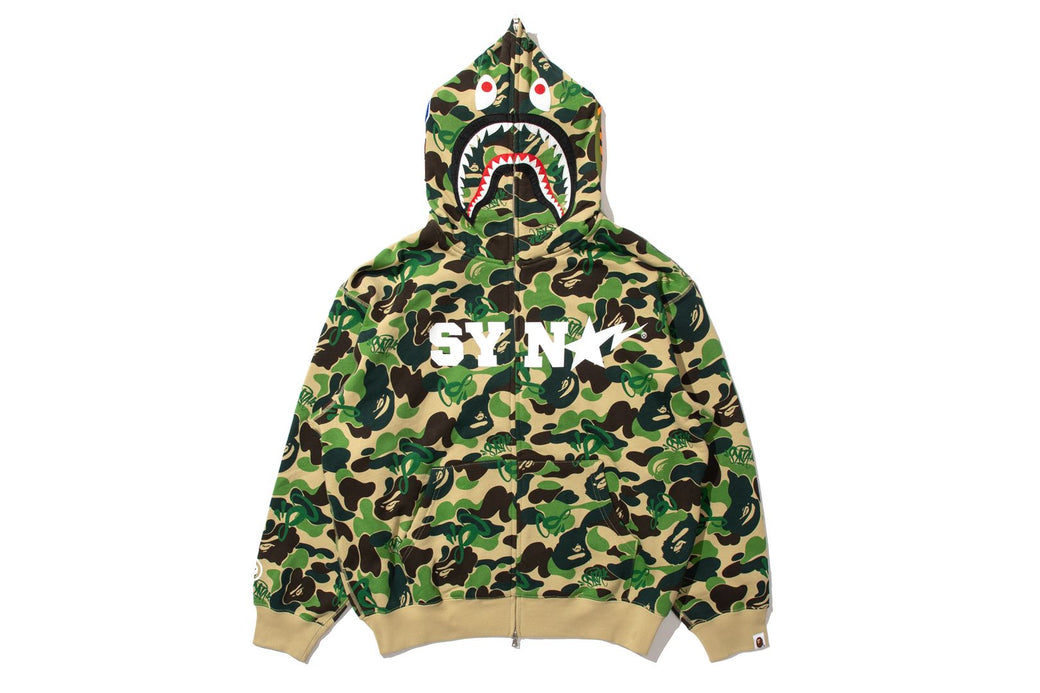 BAPE　カモフラ　激レア　限定　人気　ストリート　即完売　Ｓ　グリーン入手困難 BAPE X SPOTIFY BY CENTRAL CEE 】CAMO SHARK FULL ZIP HOODIE | bape.com