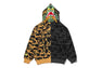 【 BAPE X CLOT 】CAMO SPLIT SHARK RELAXED FIT FULL ZIP HOODIE