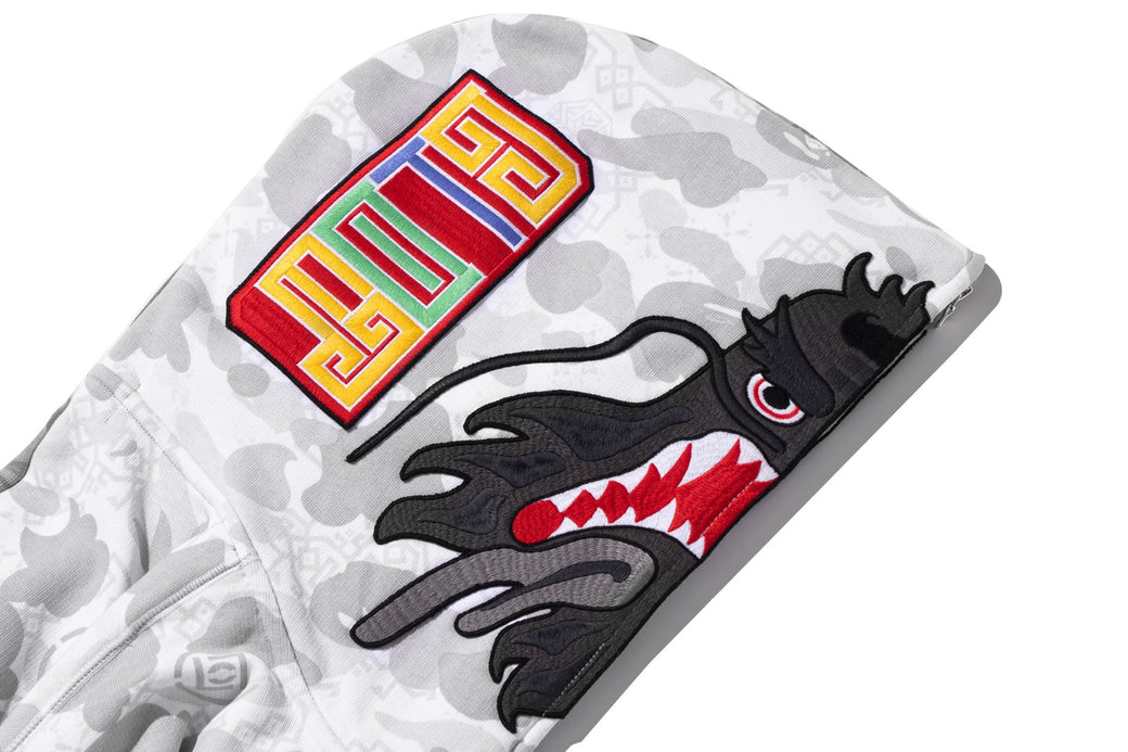 BAPE X CLOT 】CAMO SPLIT SHARK RELAXED FIT FULL ZIP HOODIE | bape.com