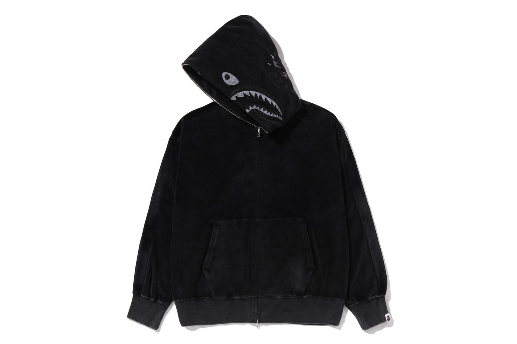 SNOW WASH SHARK RELAXED FIT FULL ZIP HOODIE | bape.com