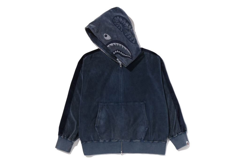 SNOW WASH SHARK RELAXED FIT FULL ZIP HOODIE | bape.com