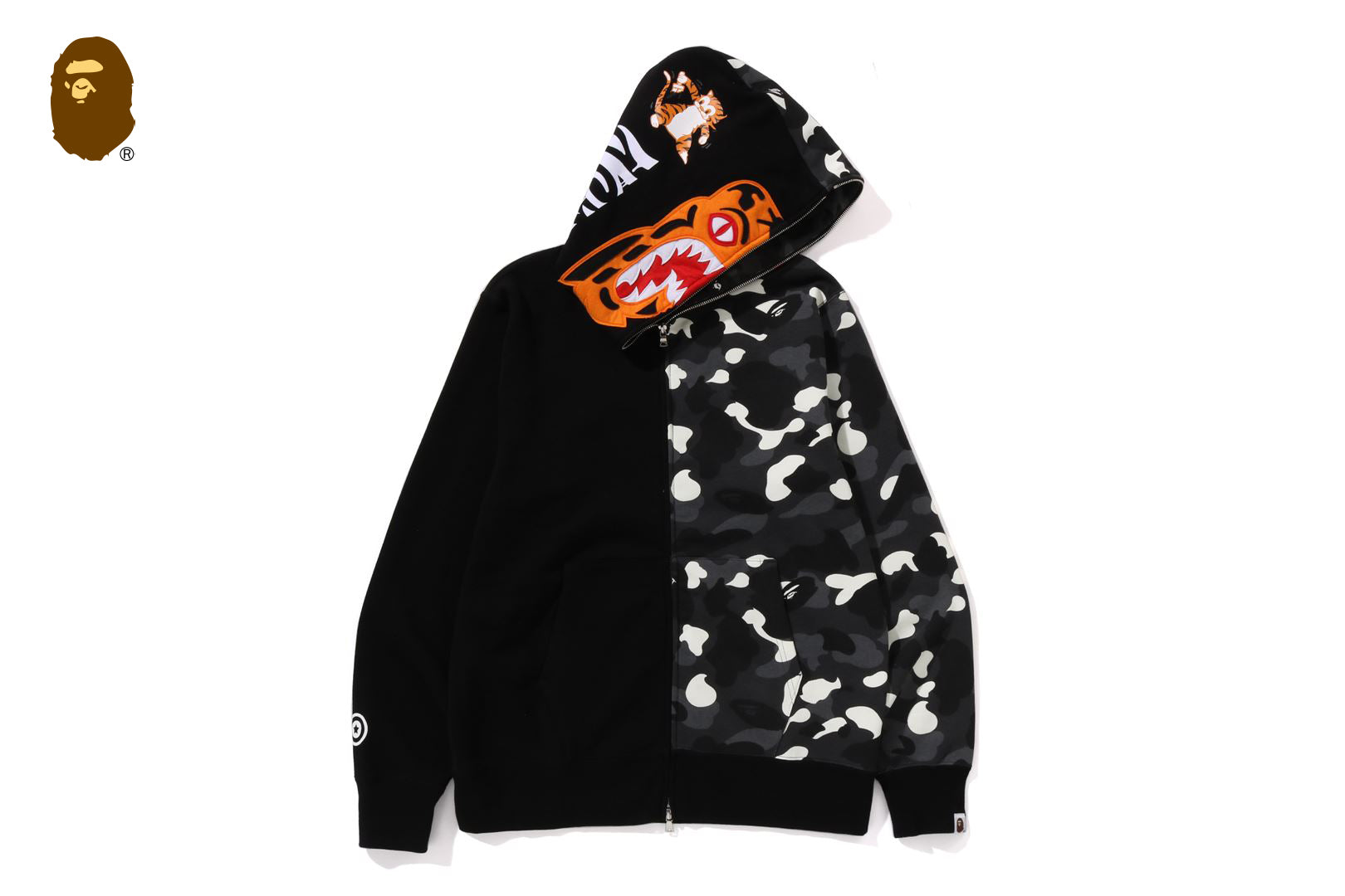 CITY CAMO TIGER SHARK FULL ZIP HOODIE | bape.com