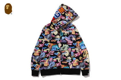 ART CAMO SHARK FULL ZIP HOODIE