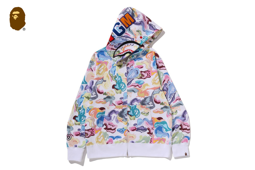 ART CAMO SHARK FULL ZIP HOODIE | bape.com