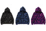 ONE POINT COLOR CAMO CROPPED FULL ZIP HOODIE