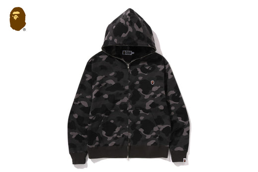 ONE POINT COLOR CAMO CROPPED FULL ZIP HOODIE | bape.com