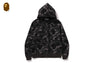 ONE POINT COLOR CAMO CROPPED FULL ZIP HOODIE