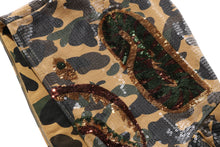 1ST CAMO SEQUIN SHARK RELAXED FIT FULL ZIP HOODIE