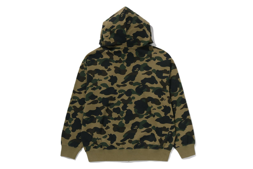 1ST CAMO BAPE LOGO RHINESTONE RELAXED FIT FULL ZIP HOODIE | bape.com