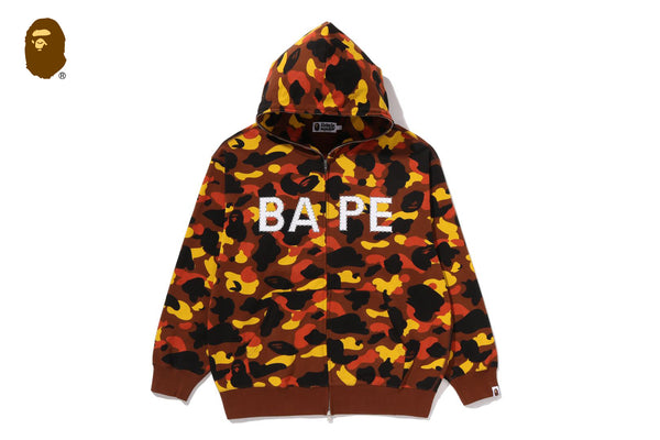 1ST CAMO BAPE LOGO RHINESTONE RELAXED FIT FULL ZIP HOODIE | bape.com