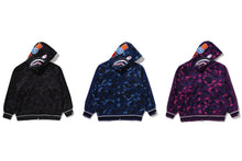 COLOR CAMO SHARK RELAXED FIT HOODIE TRACK JACKET