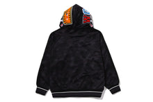 COLOR CAMO SHARK RELAXED FIT HOODIE TRACK JACKET