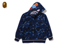 COLOR CAMO SHARK RELAXED FIT HOODIE TRACK JACKET