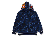 COLOR CAMO SHARK RELAXED FIT HOODIE TRACK JACKET