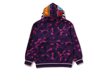 COLOR CAMO SHARK RELAXED FIT HOODIE TRACK JACKET