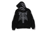 SKELETON SHARK HEAVY WASHED CROPPED FIT FULL ZIP HOODIE