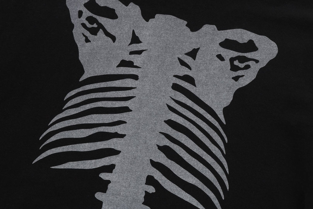 SKELETON SHARK HEAVY WASHED CROPPED FIT FULL ZIP HOODIE | bape.com