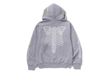SKELETON SHARK HEAVY WASHED CROPPED FIT FULL ZIP HOODIE