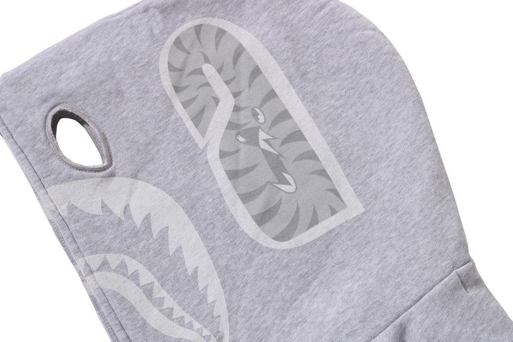 SKELETON SHARK HEAVY WASHED CROPPED FIT FULL ZIP HOODIE | bape.com