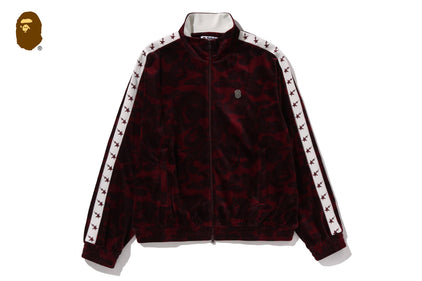 SOLID CAMO VELOUR METAL ONE POINT RELAXED FIT TRACK JACKET
