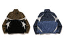 WILD LEOPARD PATTERN RELAXED FIT TRACK JACKET